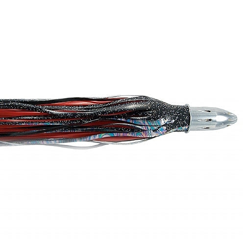 Billy Baits Master Hooker Lure - 5.5 Inch Pearl/Chartreuse/Green Firetip, Concave Head With Rattles For Trolling