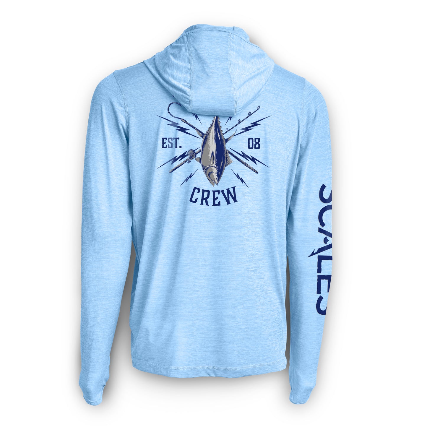 SCALES Blue Gold Active Performance Hooded Long Sleeve
