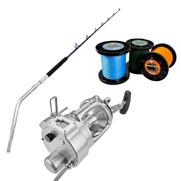 PENN International VI Hooker Electric Autostop Gold 80 with CHAOS SW Rod  and Braid from PENN/CHAOS - CHAOS Fishing