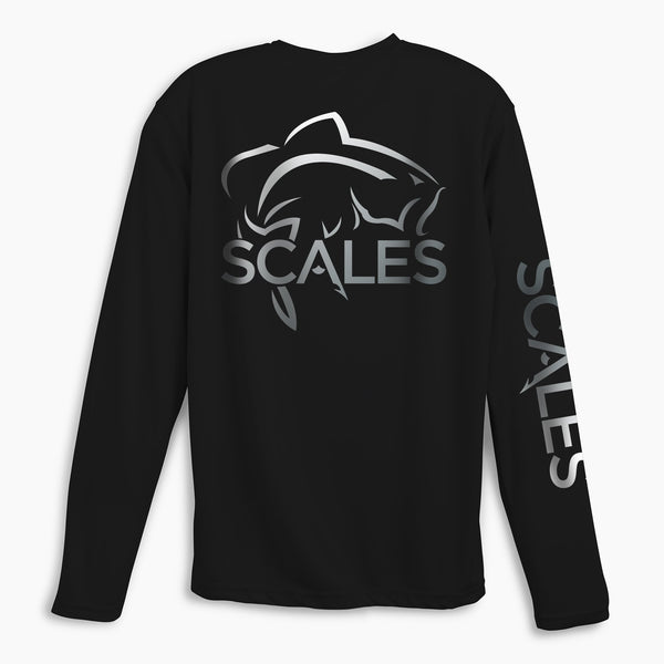 Scales, Shirts, Scales Performance Bass Country Long Sleeve White Shirt  Fishing Flag Large L