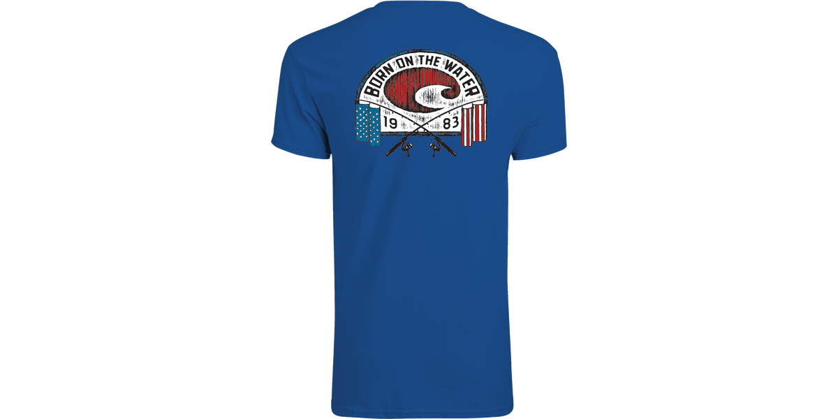 Costa Men&#39;s Woodcut Flags Short Sleeve T-Shirt
