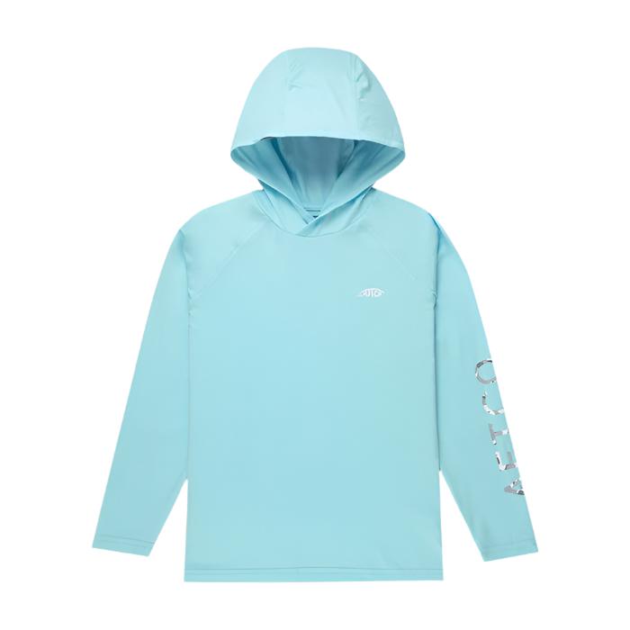 AFTCO Youth Samurai 2 Heathered LS Hooded Shirt