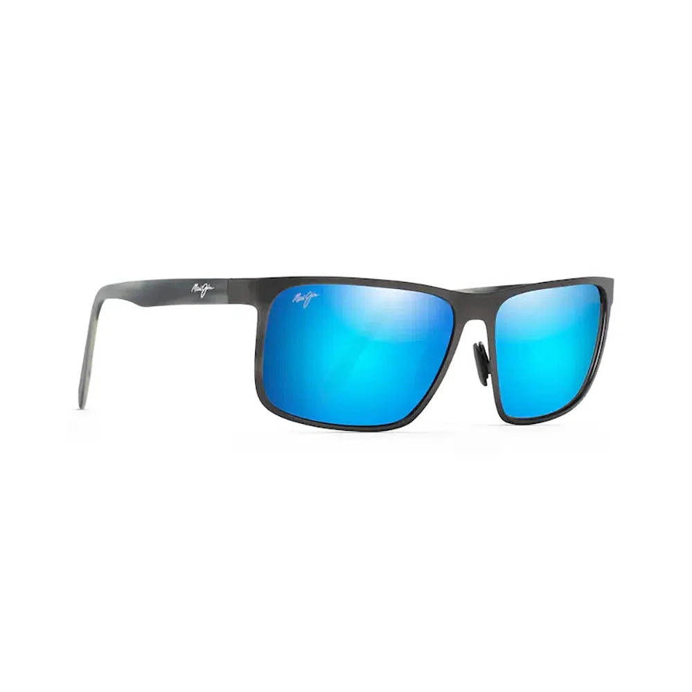 MAUI JIM Wana Sunglasses Brushed Dark Gunmetal | Blue Hawaii