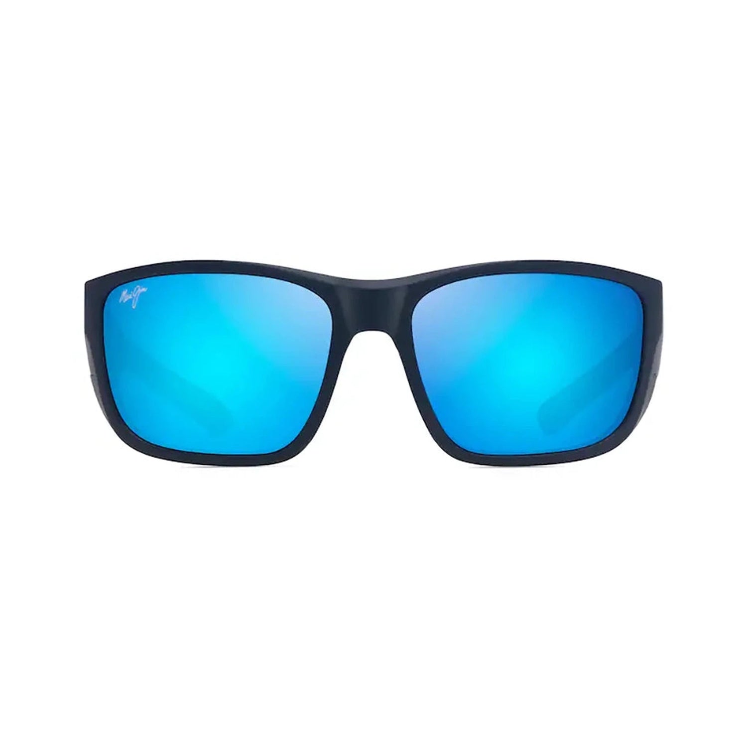 MAUI JIM Amberjack Sunglasses Matte Dark Navy with Black rubber | Blue Hawaii