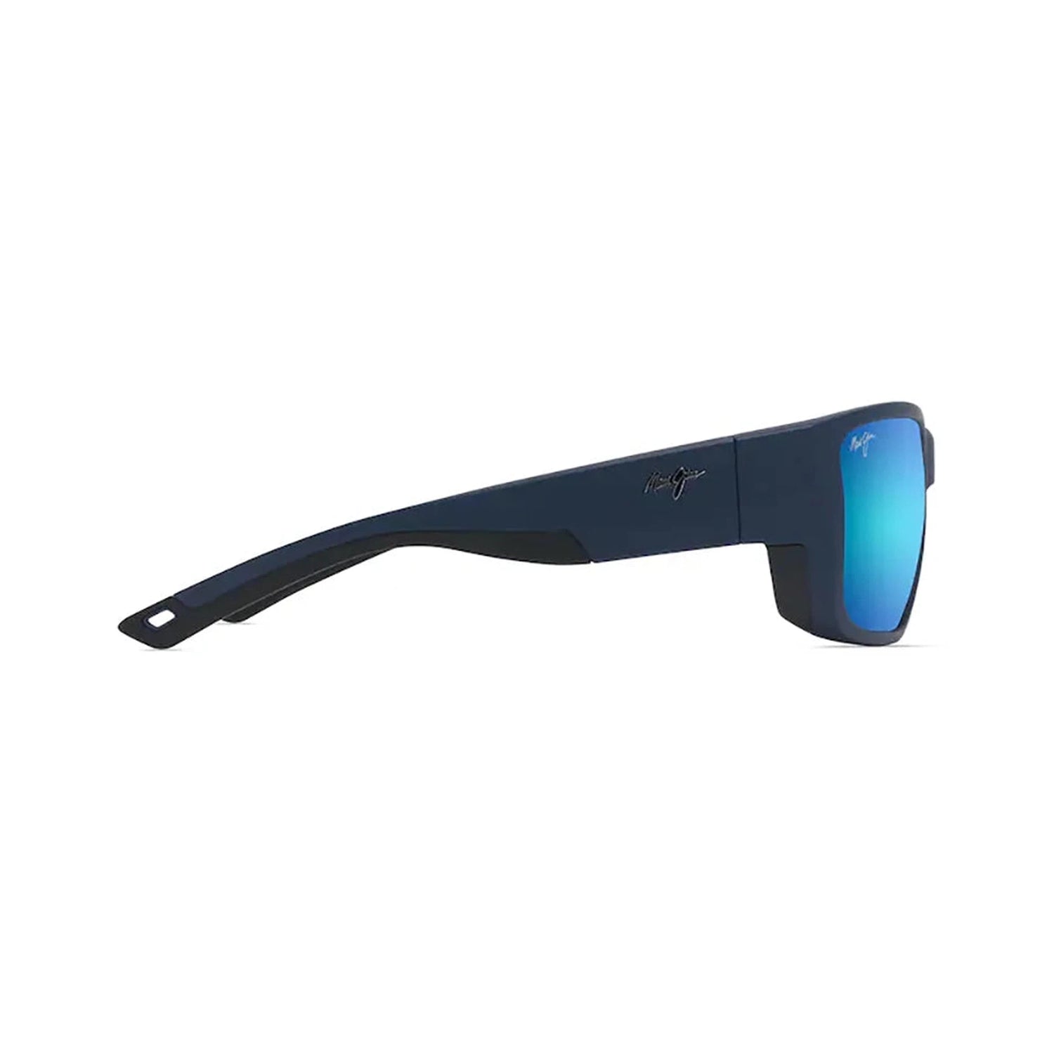 MAUI JIM Amberjack Sunglasses Matte Dark Navy with Black rubber | Blue Hawaii