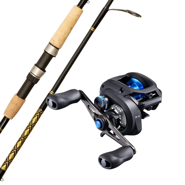 CHAOS Light Inshore 7ft Spinning Rod and Shimano SLX DC Baitcasting Reel Combo