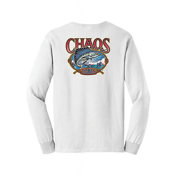 Chaos Long Sleeve SFE T-Shirt Red Size Small | Cotton | Chaos Fishing