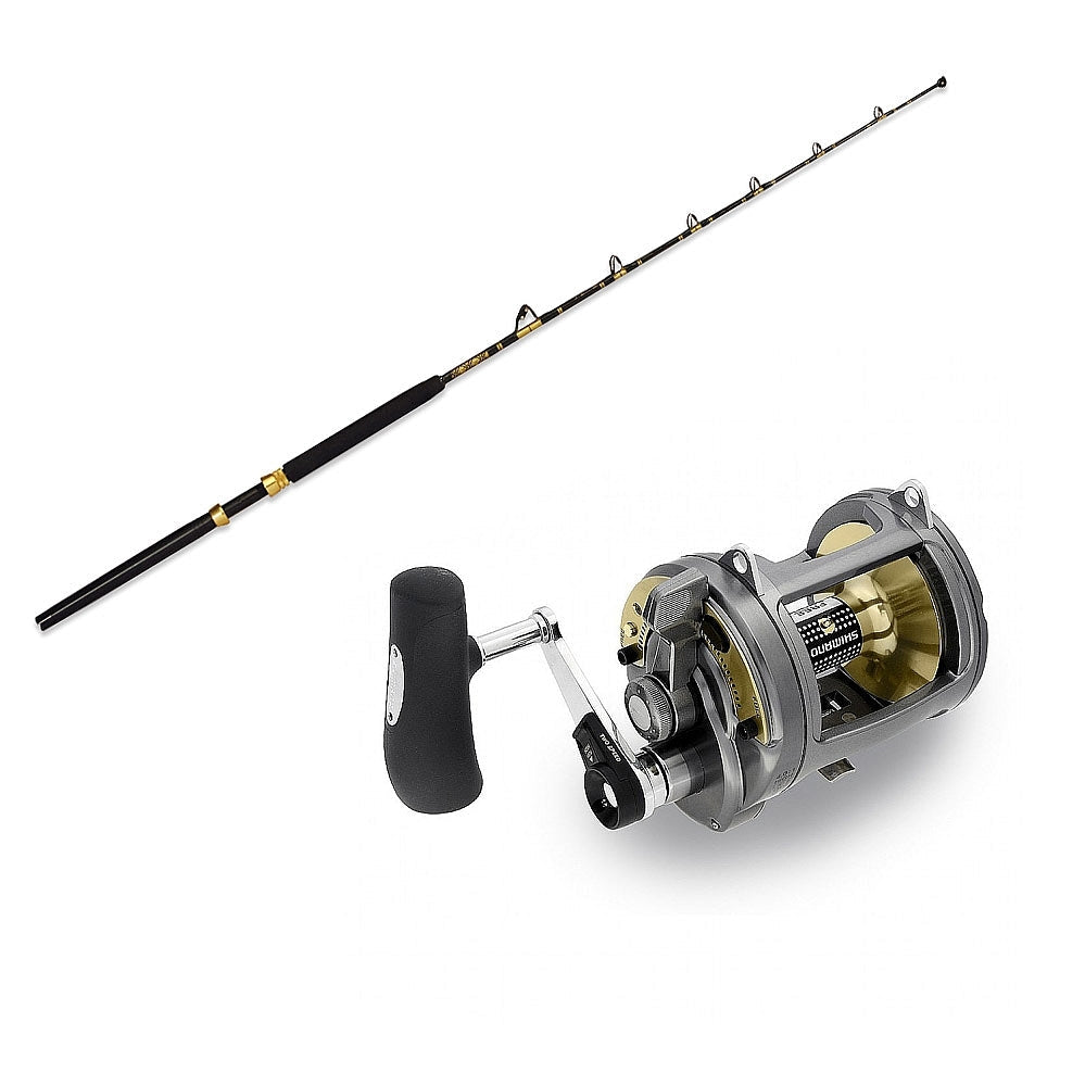 ECA 50-100 6&#39; Slick Butt CHAOS Gold With Reels Conventional &amp; Trolling Combo