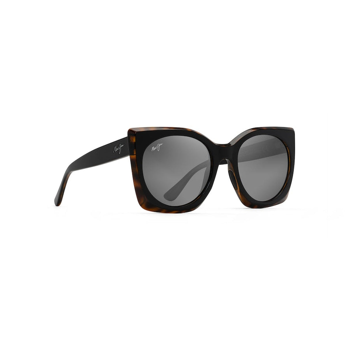 MAUI JIM Pakalana Sunglasses Black with Tortoise Interior | Neutral Grey