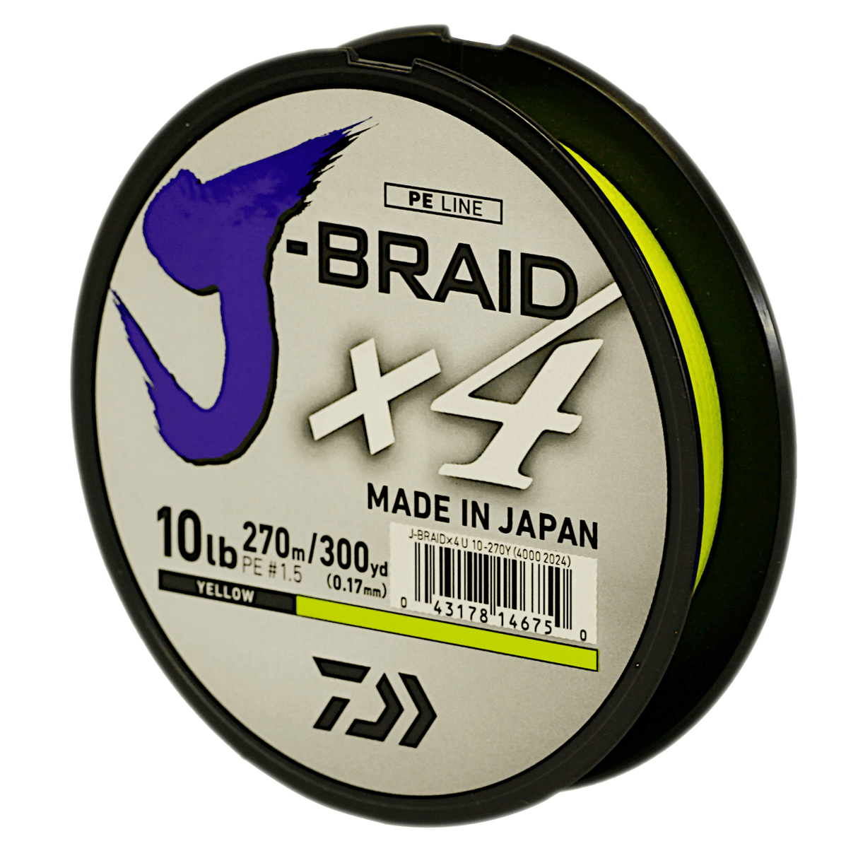 DAIWA J Braid X4 300 Yards