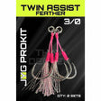 Jyg Pro Twin Assist Feather Hook - Pink