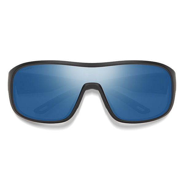 Smith Deckboss Sunglasses (Matte Black / Blue - ChromaPop Glass Polarized Blue Mirror)