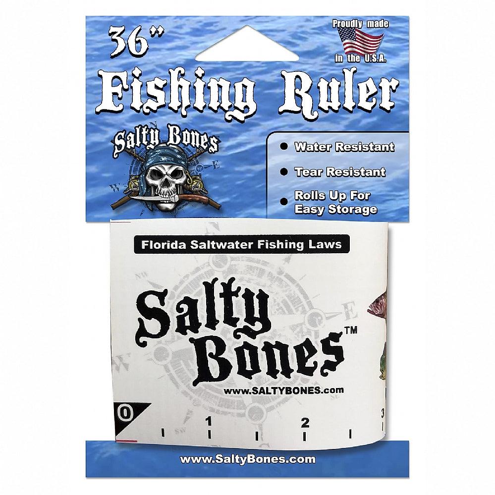 Salty Bones Roll-Up Fishing Ruler With Florida Regulations