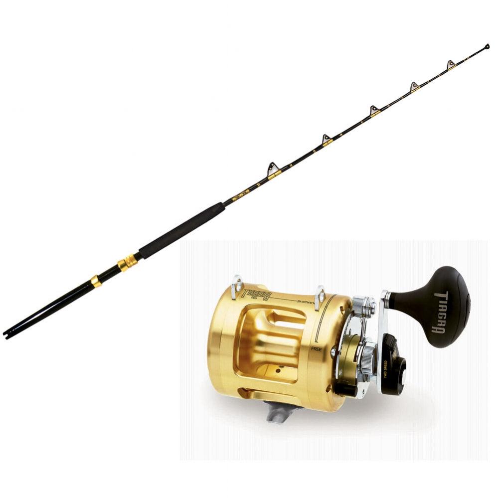 Shimano TIAGRA16 Spooled with SUFIX Mono + CHAOS STA 30-50 2PC 5&#39;6&quot;FT