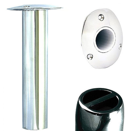 Tigress 0° 316 Stainless Steel 9"x2" Oval Head Gunnel Rod Holders