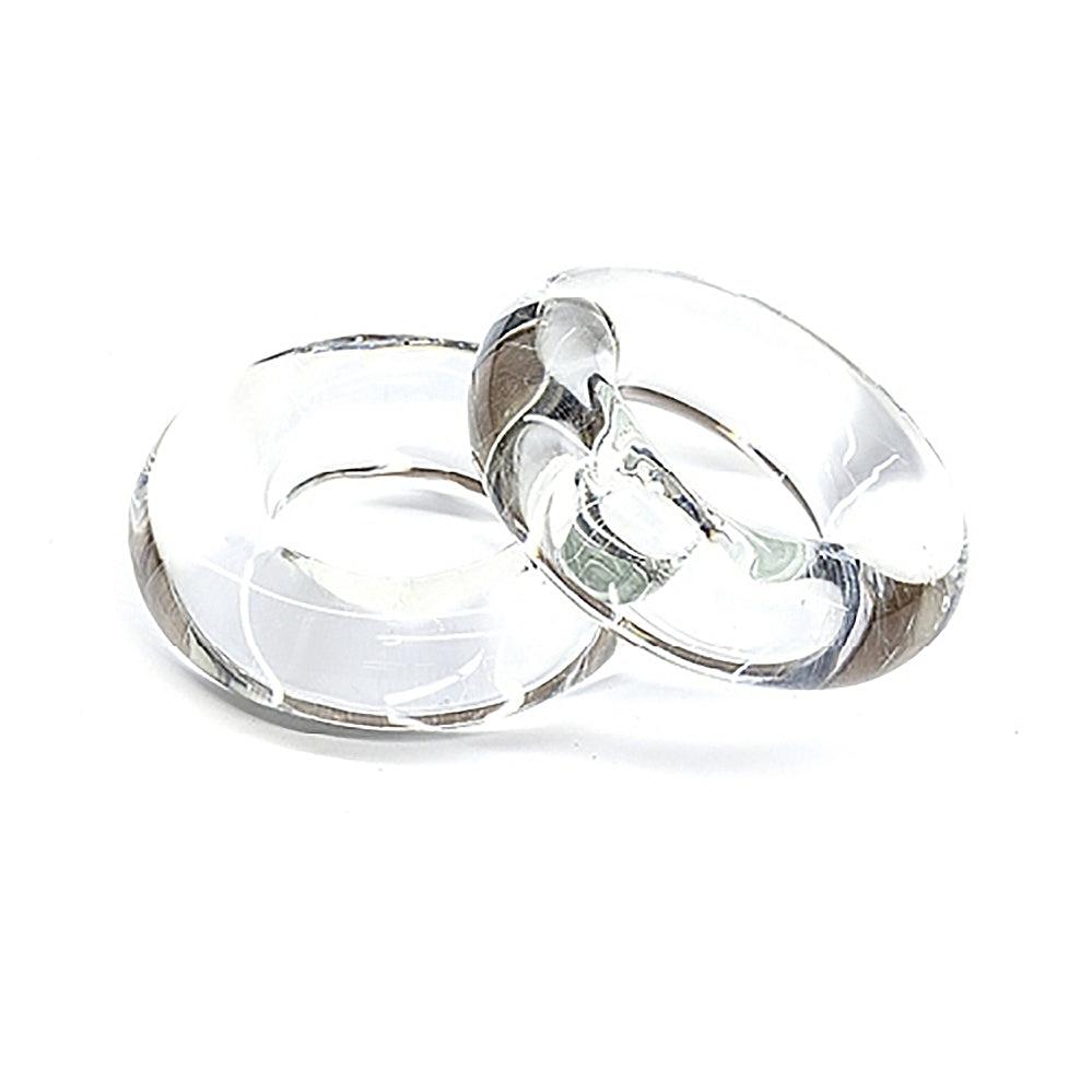 Tigress Pair Of Glass Outrigger Rings