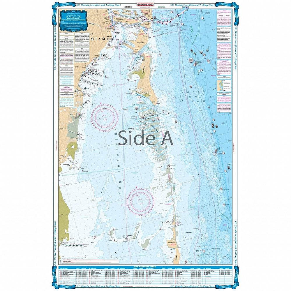 Waterproof Charts 123F SE Florida - Swordfish & Trolling Fishing