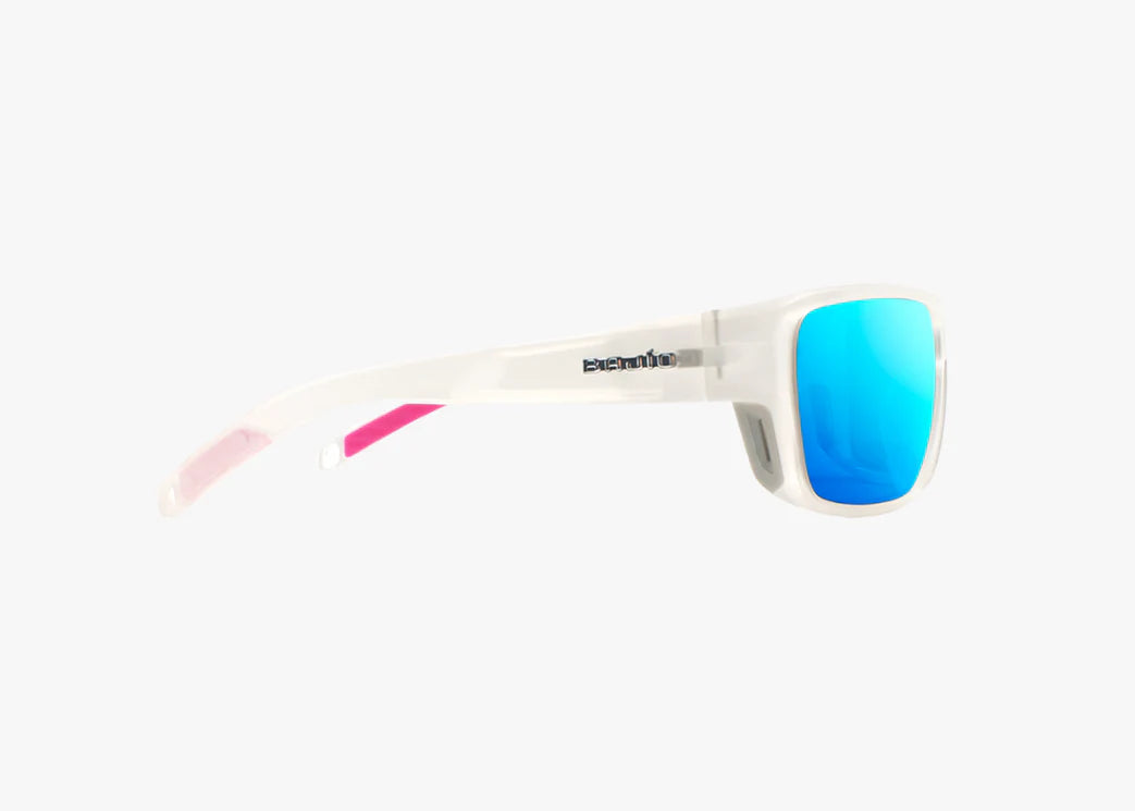 BAJIO Rigolets White/Silver Matte | Blue Mirror Glass