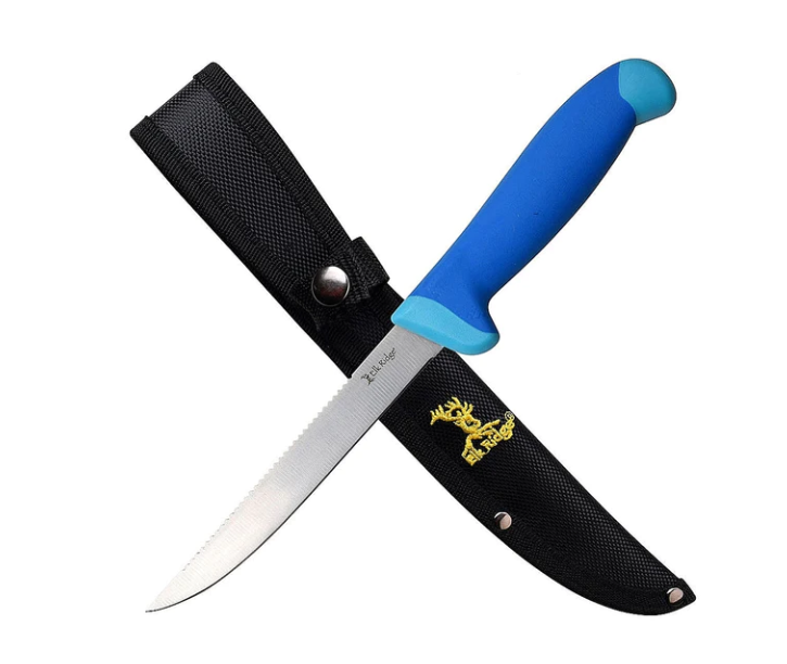 Buy 1 Elk Ridge Fillet Knife with Blue Rubberized Nylon Handle, Get 1 FREE