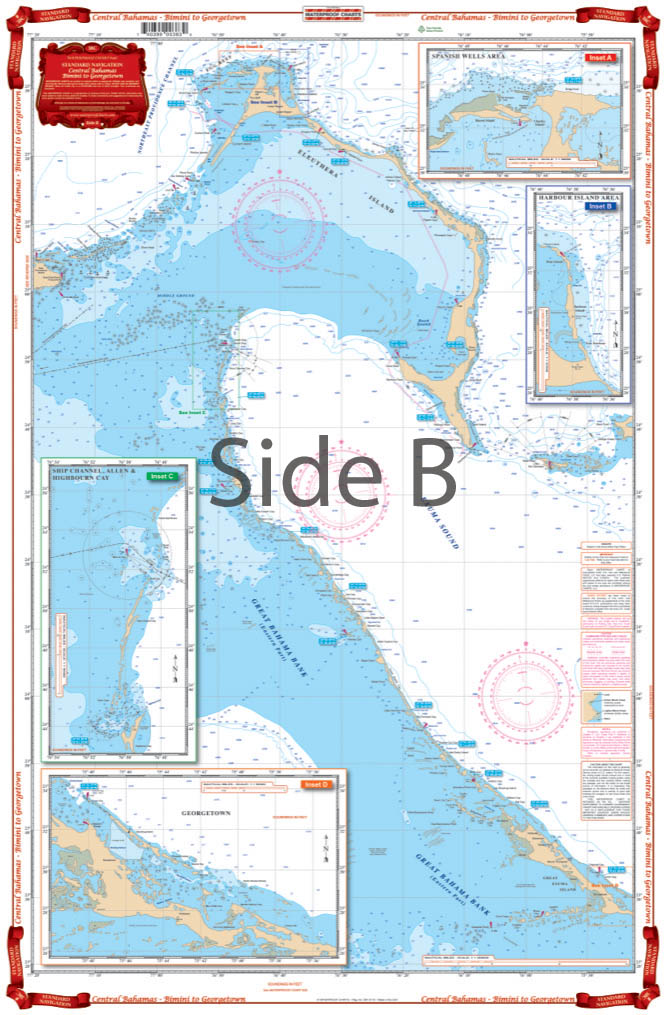 Waterproof Charts 38C Central Bahamas - Bimini to Georgetown