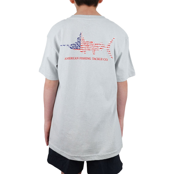 AFTCO Youth Jigfish Americana Short Sleeve T-Shirt