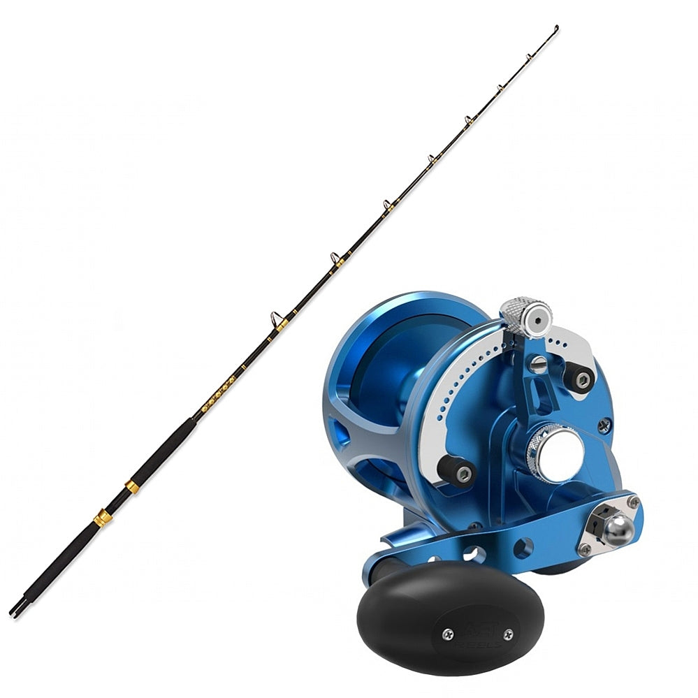 Avet LX G2 6.0 Blue Right Hand with CHAOS KC 20-40 7'0" Composite Gold Trolling-Conventional Combo