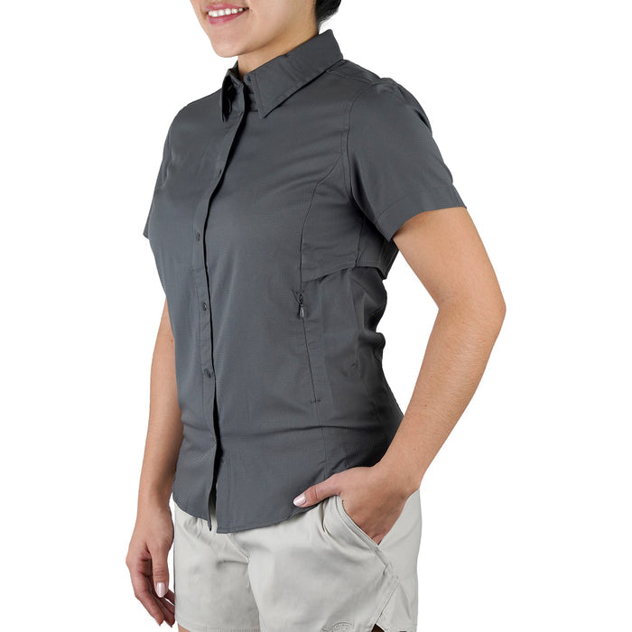 AFTCO Women&#39;s Wrangle Short Sleeve Button Down Shirt