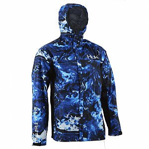 Huk Men's Gunwale Rain Water & Wind Proof Jacket Black Large 