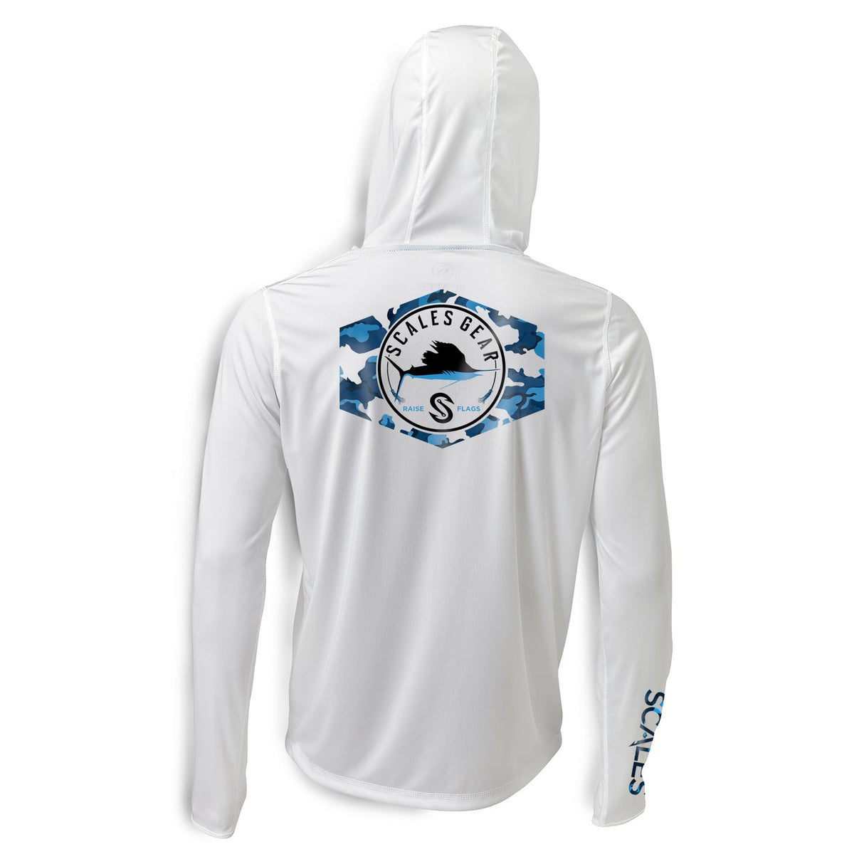 SCALES Sail Camo Hooded Long Sleeve Performance Shirt