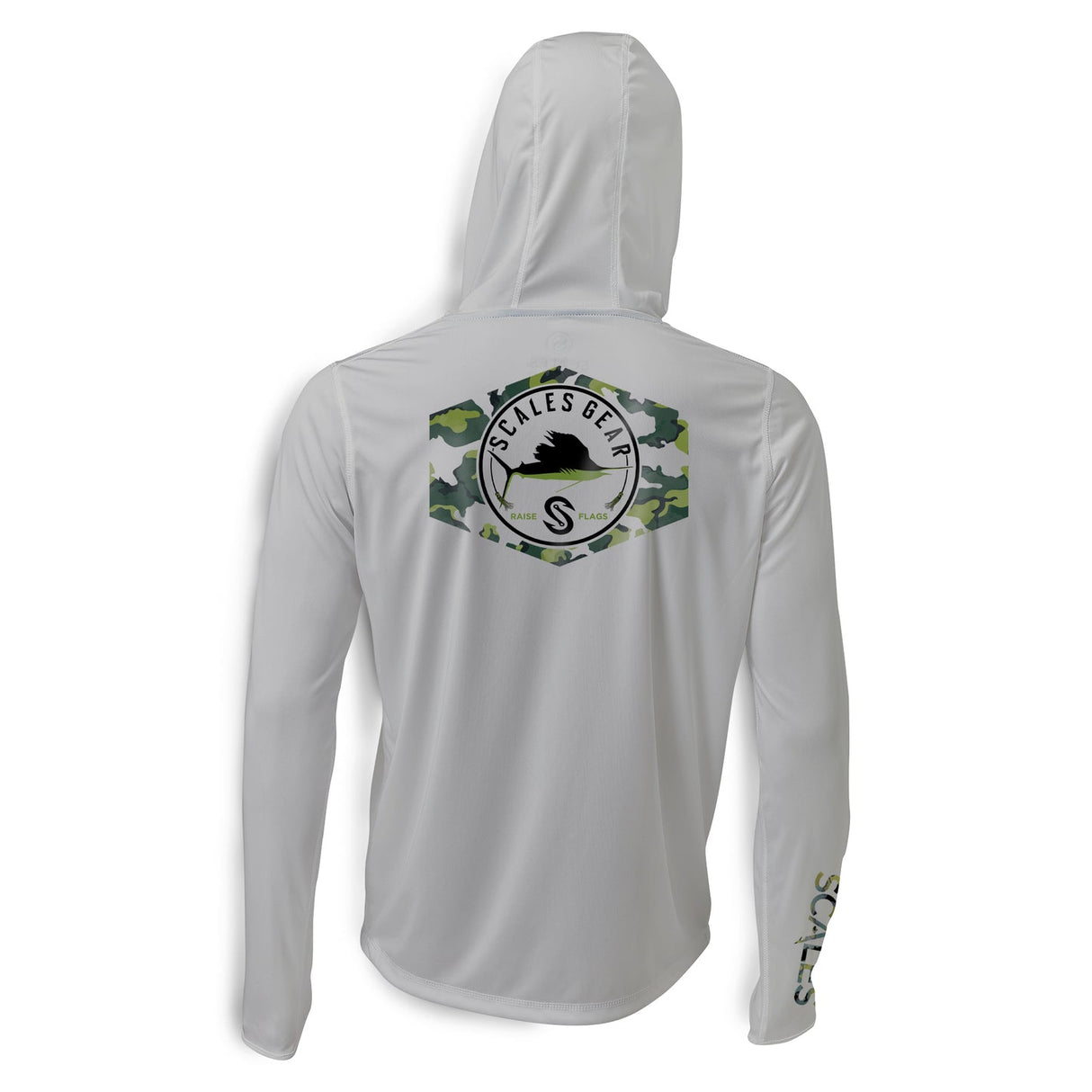 SCALES Sail Camo Hooded Long Sleeve Performance Shirt