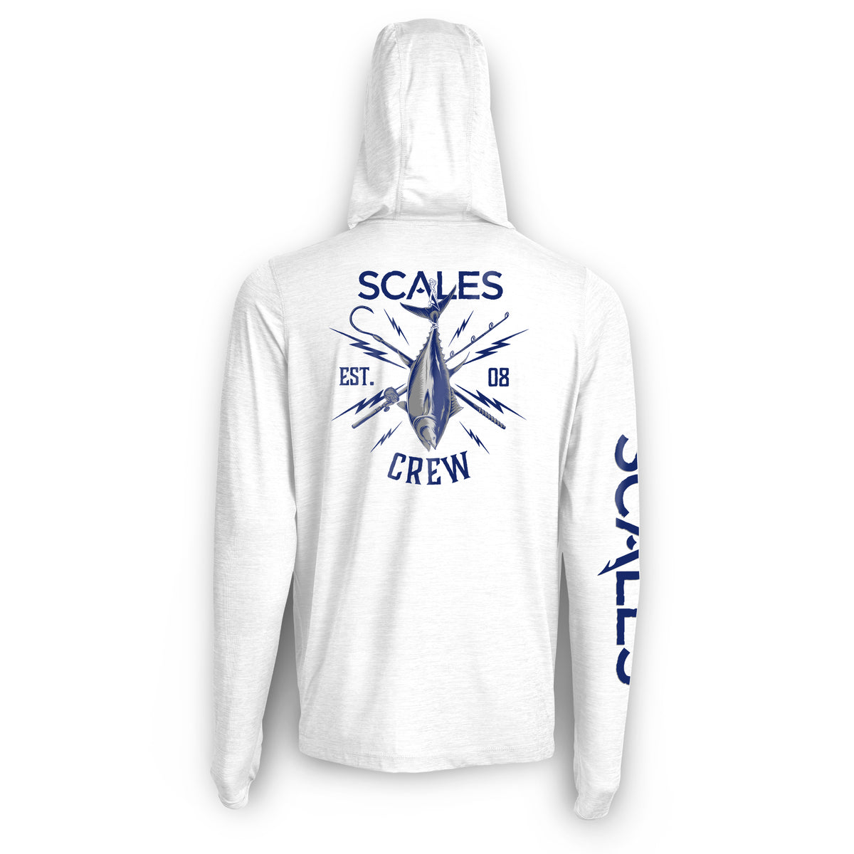 SCALES Blue Gold Active Performance Hooded Long Sleeve