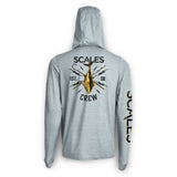 SCALES Blue Gold Active Performance Hooded Long Sleeve