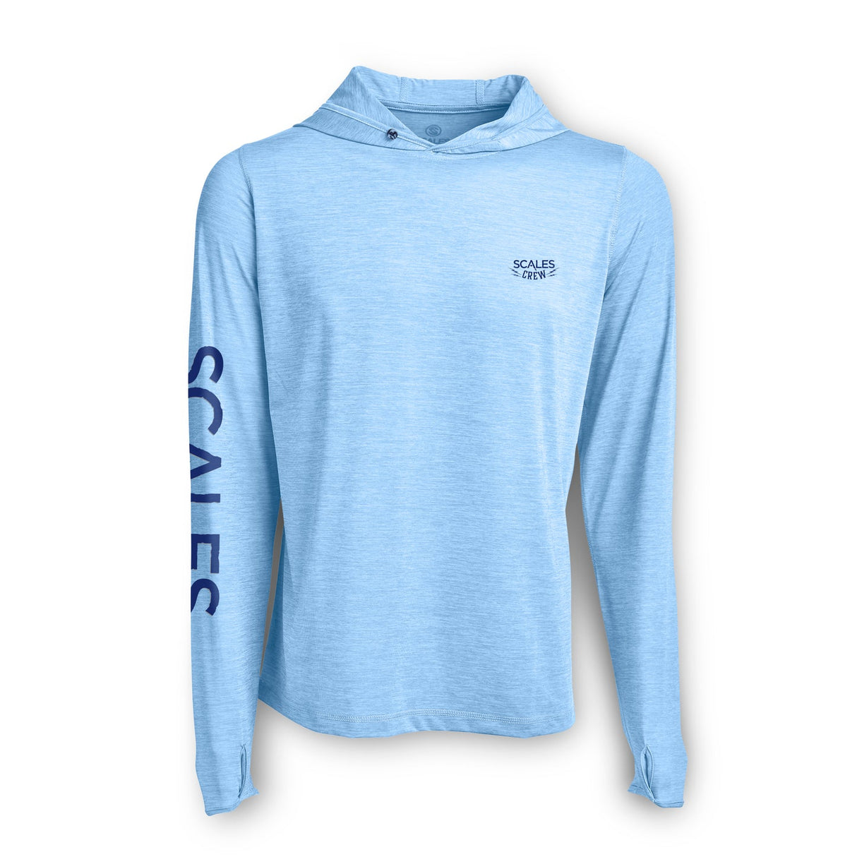 SCALES Blue Gold Active Performance Hooded Long Sleeve