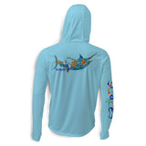 SCALES 808 Marlin Hooded Long Sleeve Performance Shirt