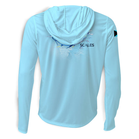 SCALES Tuna Frenzy Hooded Long Sleeve Performance Shirt