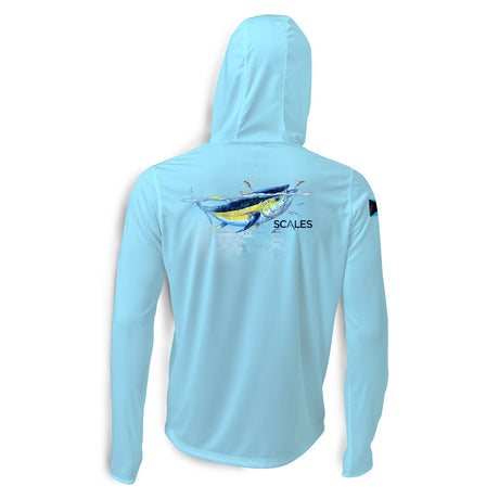 SCALES Tuna Frenzy Hooded Long Sleeve Performance Shirt