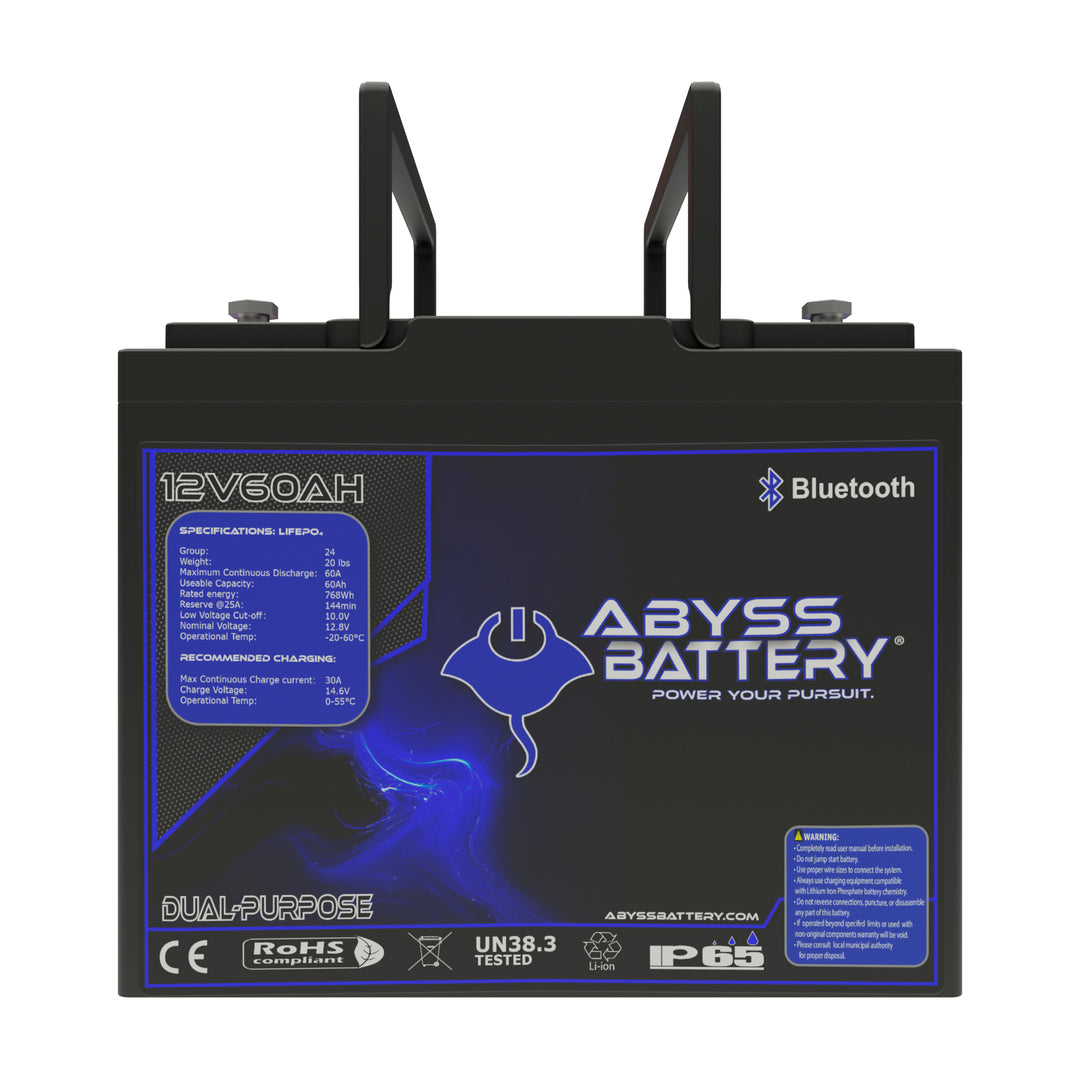 ABYSS 12V 60AH Dual Purpose Lithium Marine Battery