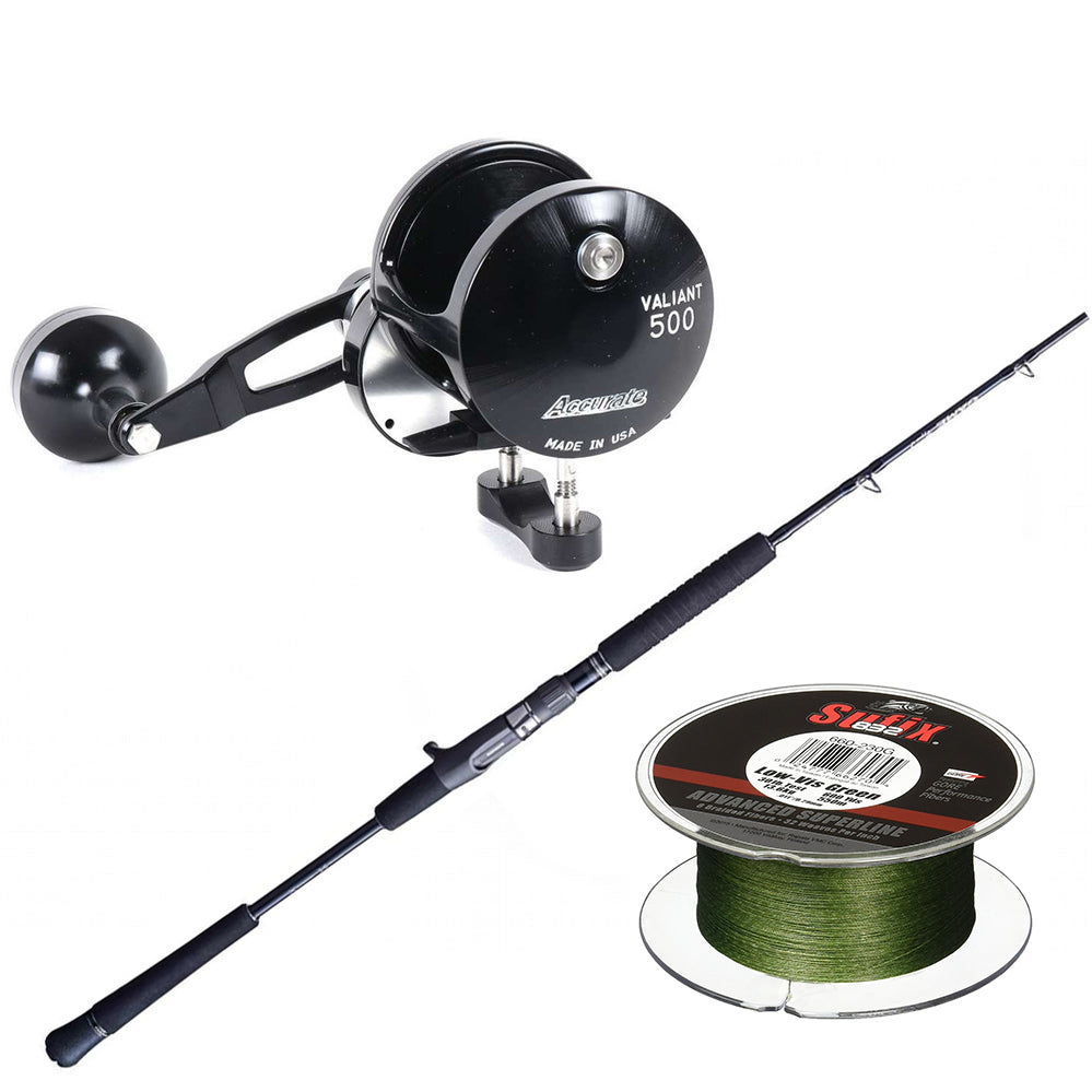 Shimano Game Type J Casting XH 56 5FT6IN with Accurate Valiant 1SPD BV-500N  Right Black with SUFIX 832 BRAID 600 Yds Combo from SHIMANO/ACCURATE/SUFIX  - CHAOS Fishing
