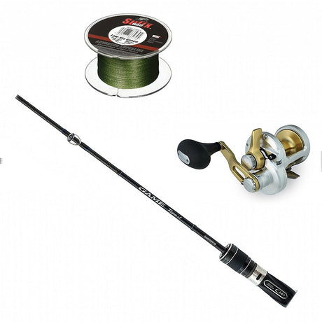 Shimano Game Type J Casting M 60 6FT with SHIMANO Talica Lever Drag 8 & SUFIX 832 BRAID 600YDS Combo