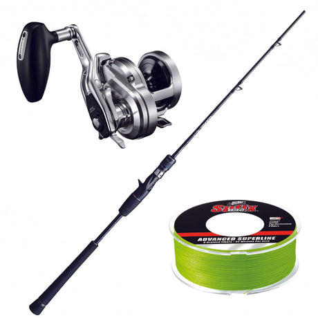 Shimano Game Type J 6FT Medium Light & Shimano Ocea Jigger 1500HG & SUFIX 832 BRAID 600YDS Lime 20#