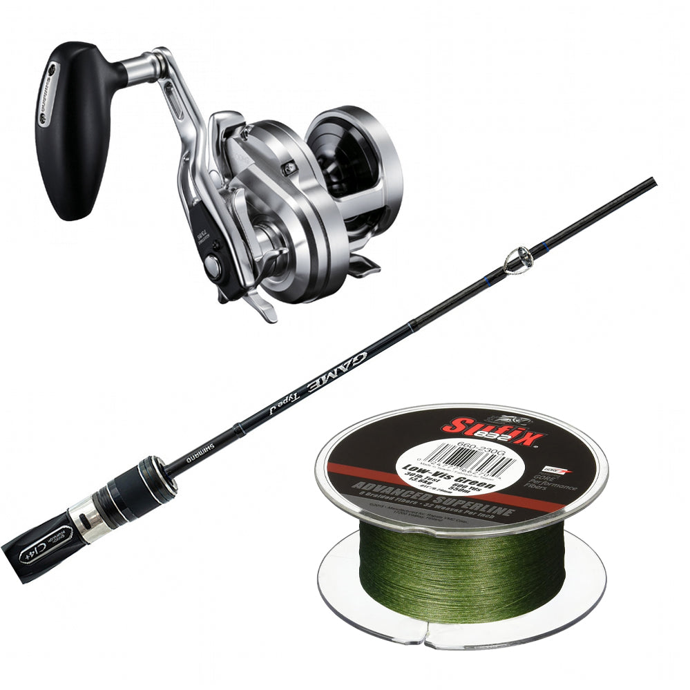 Shimano Game Type J Casting MH 60 6FT and Shimano Ocea Jigger 1500HG with SUFIX 832 BRAID 600 Yds Combo