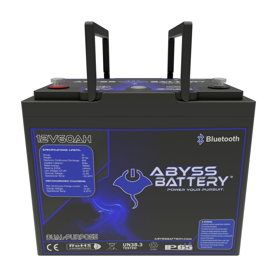 ABYSS 12V 60AH Dual Purpose Lithium Marine Battery