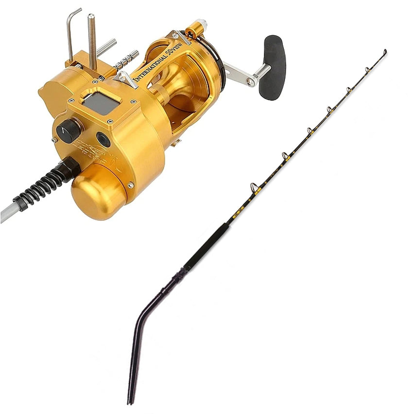PENN International VI Hooker Electric Autostop Gold 50 with CHAOS SW Rod  and Braid from PENN/CHAOS - CHAOS Fishing