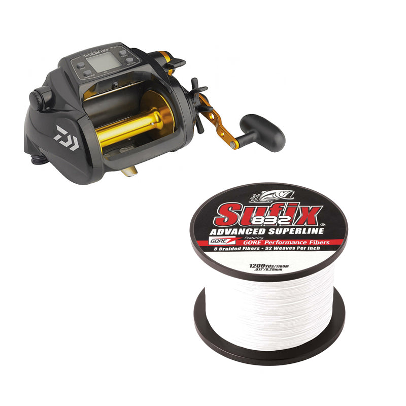 Daiwa Tanacom 1000 Reel Spooled with FREE SUFIX 832 Braid 1200yds Combo