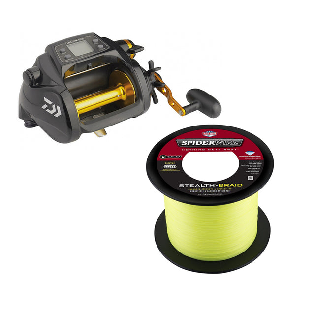 Daiwa Tanacom 1000 Reel Spooled with FREE Spiderwire Stealth Braid 1500yds Combo