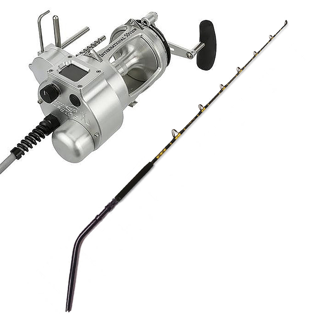 PENN International VI Hooker Electric 50 VISW Detachable Silver with Braid  and CHAOS Rodzilla 6-130, SW80 or SW50 from PENN/CHAOS - CHAOS Fishing