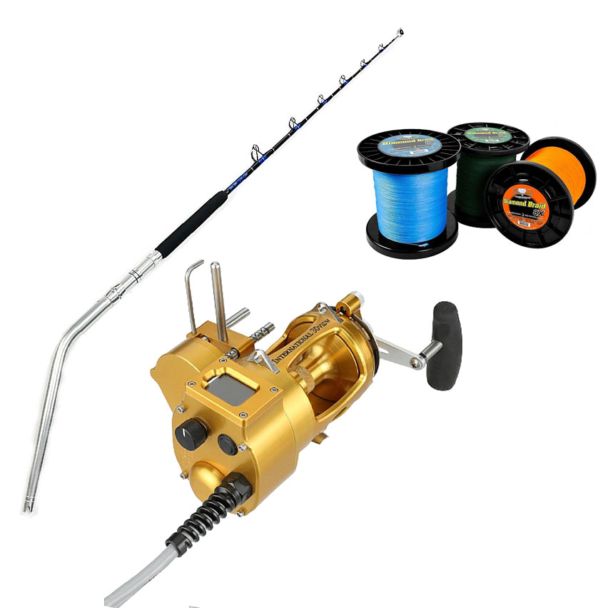 PENN International VI Hooker Electric Autostop Gold 30 with CHAOS SW Rod  and Braid from PENN/CHAOS - CHAOS Fishing