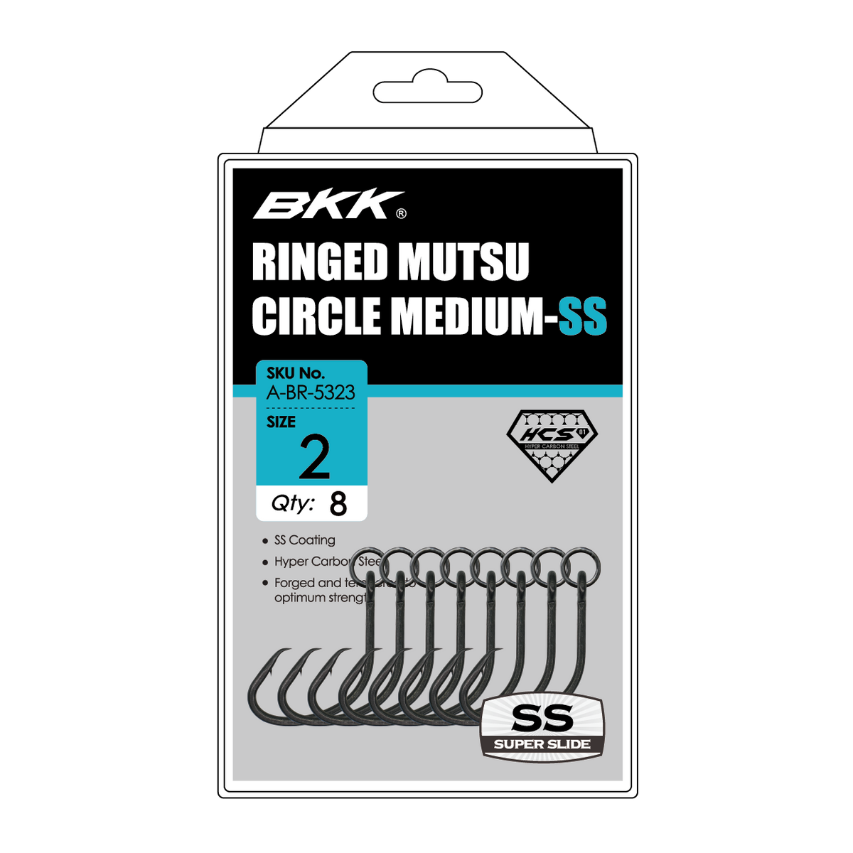 BKK Mutsu Medium Circle Hook SS #1 / 8 Pack