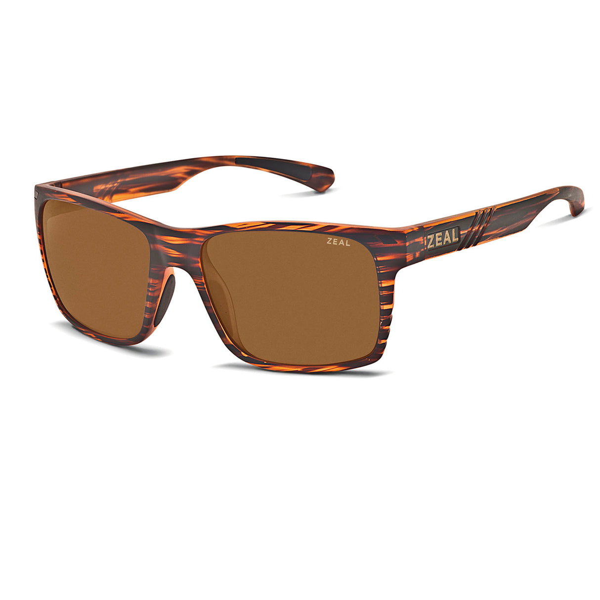 Zeal Brewer Sunglass Matte Woodgrain | Copper