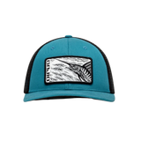 BAJIO Sailfish Patch Trucker Hat - Teal/Black One Size